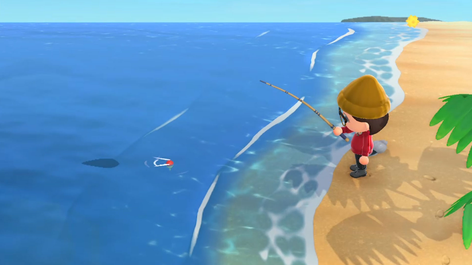 Pescando em Animal Crossing: New Horizons