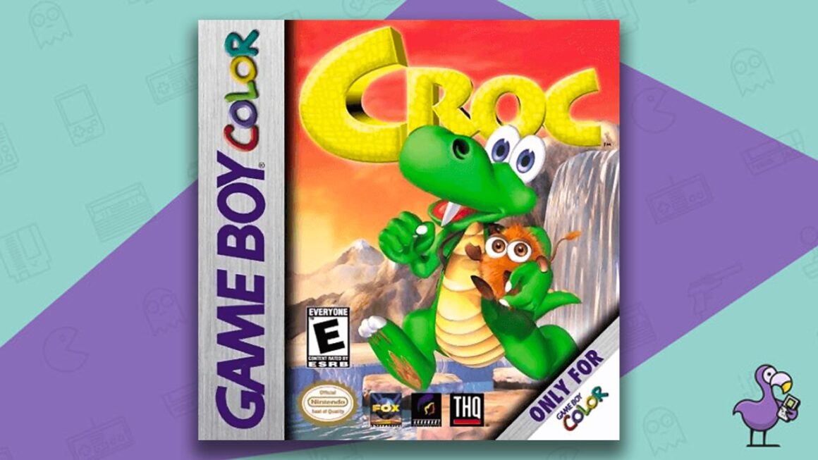 Melhores jogos de crocodilo - arte da capa do jogo de crocodilo game boy color