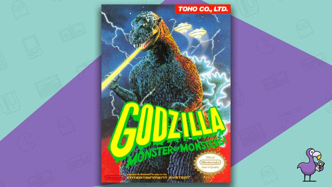 Melhores Jogos Godzilla - arte da capa do jogo Godzilla Monsters of Monsters