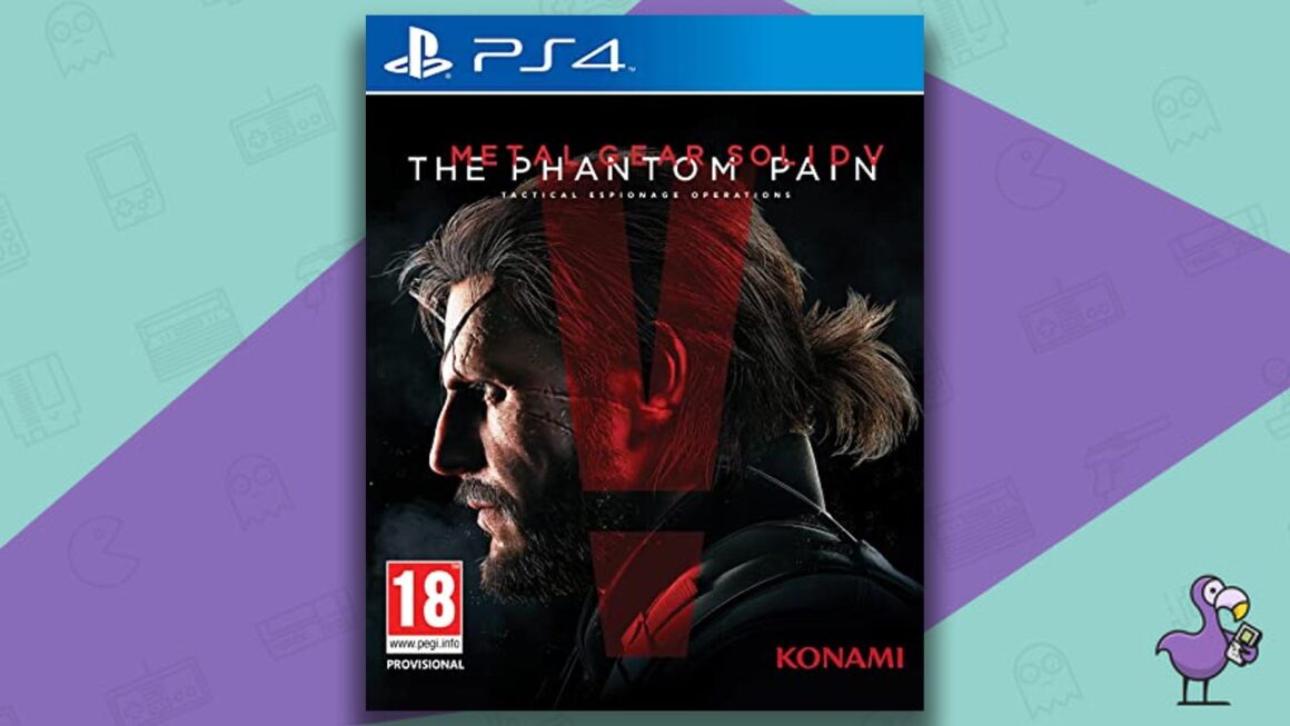 Melhores jogos de mundo aberto para PS4 - Metal Gear Solid V - arte da capa do jogo The Phantom Pain
