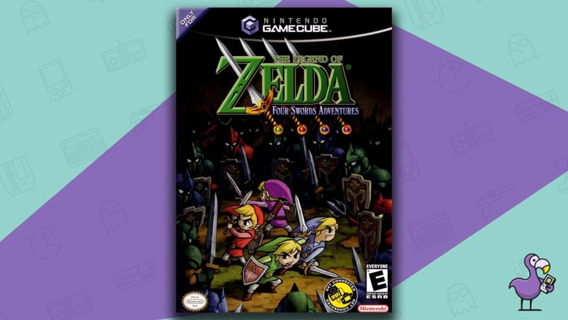 The Legend Of Zelda Four Swords Game Case Cover Art