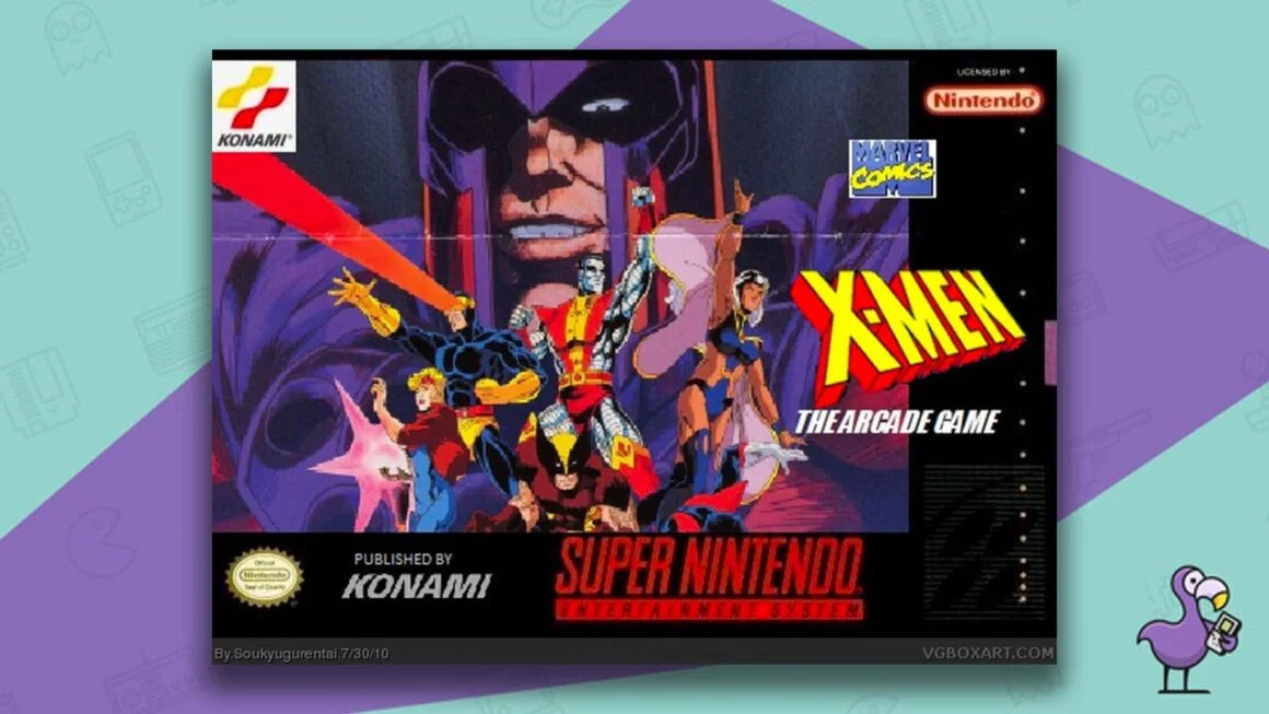 Melhores jogos de beat em up - Capa do X-Men Super Nintendo Game Case