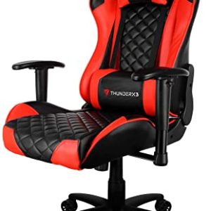 Cadeira Gamer Profissional TGC12 Preta/Vermelha THUNDERX3