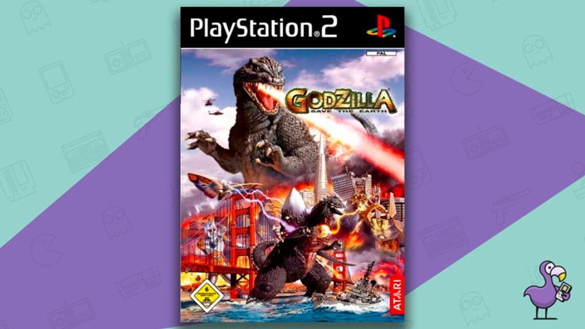 Melhores jogos Godzilla - arte da capa do jogo Godzilla Save the Earth Ps2