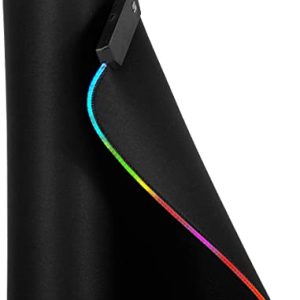 Mouse Pad Gamer Iluminado led Rgb Grande 80 cm por 30 com Mousepad gamer Led com em volta superficie speed para jogos